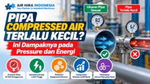 Pipa Compressed Air Terlalu Kecil? Ini Dampaknya pada Pressure dan Efisiensi Energi